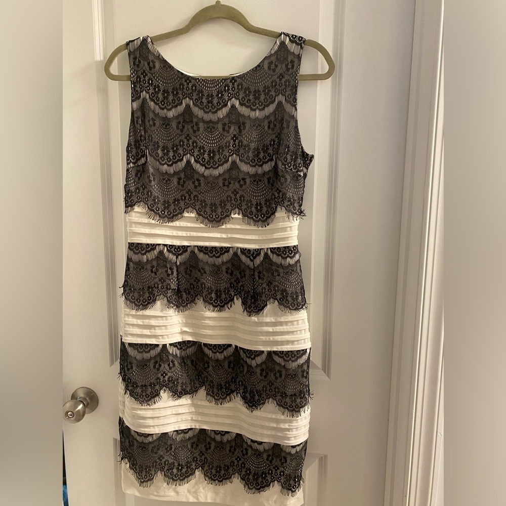 Black and white dress with mesh